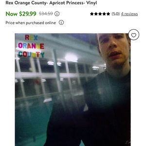 Rex Orange County- Apricot Princess Orange Vinyl